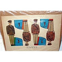 old vintage Army General Paper Cut Outs #1802240
