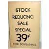 Image 1 : old vintage STORE DISPLAY SIGN ~ stock reduce #1802491