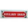 Image 1 : old  Auxiliary Drain Porcelain Plumber Sign #1802567