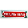 Image 1 : old  Auxiliary Drain Porcelain Plumber Sign #1802567