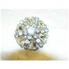 Image 1 : Vintage Round Prong Set Clear Rhinestone Brooch#1802872