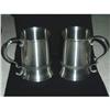 Image 1 : Pair of Pewter Steins with Scroll HandleTaiwan #1802956