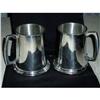 Image 1 : Pair of Pewter Steins with Scroll Handle #1802957