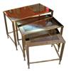 Image 1 : Brass and Glass Nesting Tables #1814495