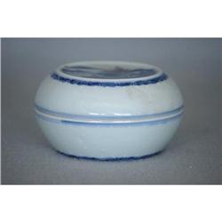 Chinese  blue  and  white  porcelain  ink  box #1814656