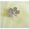 Image 1 : ANT~18K & SEED PEARL 4-LEAF CLOVER PIN/PEND #1814950