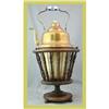 Image 1 : Kitchenware Kettle Oak Stand Brass Tea #1814982