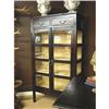 Image 1 : ANTIQUE BLACK PAINT LINEN PRESS BOOKCASE CHINA #1815324