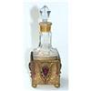 Image 1 : EMPIRE ART GOLD Perfume Bottle, Jeweled Holder #1823331