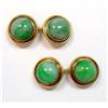 Image 1 : 14Kt and jade Cufflinks, Larter&Sons #1823705