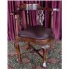 Image 1 : ANTIQUE VICTORIAN CORNER LIBRARY LEATHER CHAIR #1823888