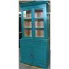 Image 1 : PRIMITIVE GREEN MILK PAINT LINEN PRESS BOOKCASE#1823896