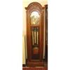 Image 1 : Tiger Oak Chiming Grandfather Clock Moon Phase #1823927