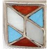 Image 2 : Vintage Zuni Sterling Inlay Ring, Size 8
