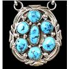 Image 2 : Navajo Sterling Turquoise Necklace, Running Bear