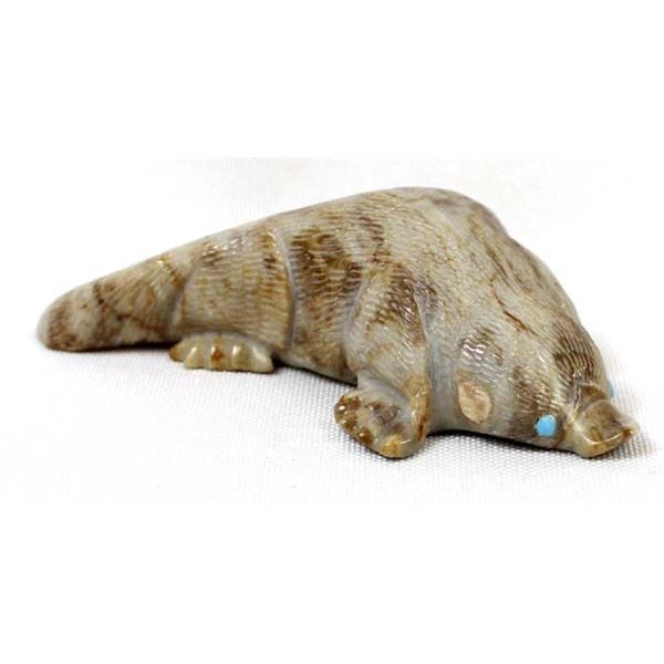Zuni Picasso Marble Platypus Fetish by H. Sandy