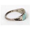 Image 5 : Zuni Sterling Turquoise Inlay Ring, Size 8