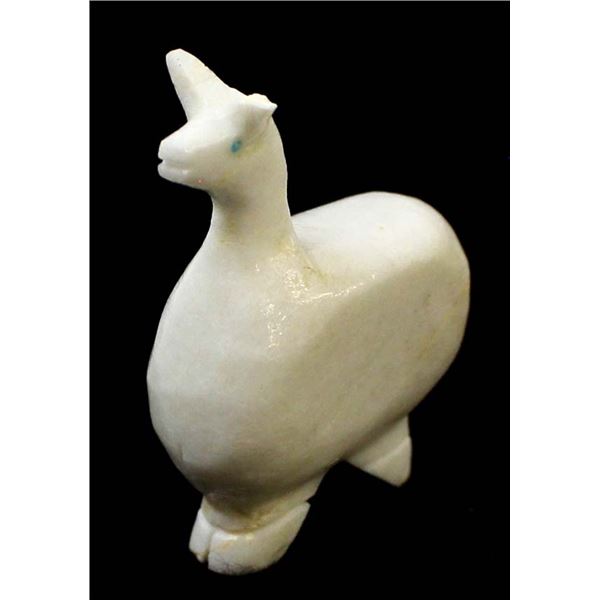 Zuni Carved Marble Llama Fetish by Tim Lementino