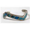 Image 1 : Navajo Sterling Inlay Lightning Bolt Bracelet