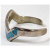 Image 4 : Navajo Sterling Inlay Lightning Bolt Bracelet