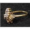 Image 3 : 10K Gold Plate & Diamond Chip Ring, Size 7.75