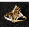 Image 6 : 10K Gold Plate & Diamond Chip Ring, Size 7.75