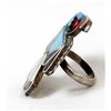 Image 4 : Zuni Sterling Inlay Thunderbird Ring, Size 7