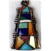 Image 2 : Zuni Sterling Inlay Earrings by John Kallestewa