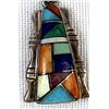 Image 3 : Zuni Sterling Inlay Earrings by John Kallestewa