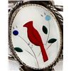 Image 2 : Zuni Navajo Sterling Cardinal Bird Bracelet