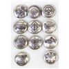 Image 1 : 11 Navajo Sterling Silver Button Covers