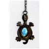 Image 1 : Vintage Navajo Sterling Turquoise Turtle Necklace