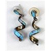Image 1 : Zuni Sterling Inlay Turquoise Spiral Earrings
