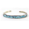 Image 1 : Zuni Sterling Turquoise Inlay Bracelet