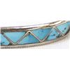 Image 3 : Zuni Sterling Turquoise Inlay Bracelet