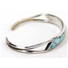 Image 7 : Zuni Sterling Turquoise Inlay Bracelet