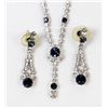 Vintage Estate Rhinestone Necklace & Earrings