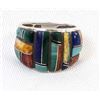 Image 1 : Sterling Channel Overlay Ring, Size 6.5