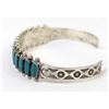 Image 5 : Navajo Route 66 Sterling Turquoise Bracelet
