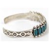 Image 8 : Navajo Route 66 Sterling Turquoise Bracelet