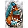 Image 2 : Zuni Sterling Multi-Stone Channel Inlay Earrings