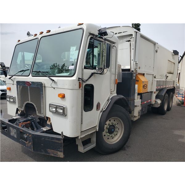 2010 PETERBILT PACCAR CHASSIS, GARBAGE TRUCK, WHITE, VIN # 3BPZL00X8AF719933
