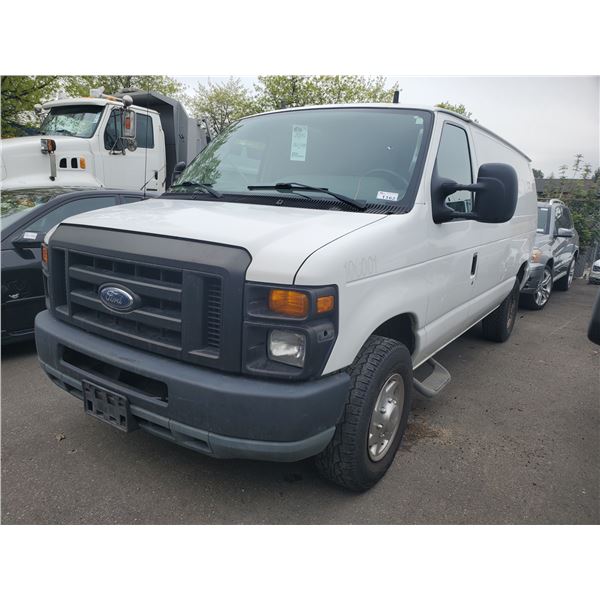 2010 FORD E-250 FLEX FUEL, 4DR VAN, WHITE, VIN # 1FTNE2EW0ADA14801