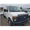 Image 2 : 2010 FORD E-250, 6DR VAN, WHITE, VIN # 1FTNE2EW7ADA20286