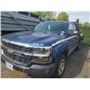 Image 1 : 2017 CHEVROLET SILVERADO, 4DR CREW CAB, BLUE, VIN # 3GCPCNEH1HG454007
