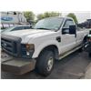 Image 1 : 2008 FORD F-250 XL, 2DR PU, WHITE, VIN # 1FTNF21578EB65178
