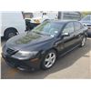 Image 1 : 2005 MAZDA 6, 4DR SEDAN, BLACK, VIN # 1YVHP84D655M23552