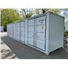 Image 2 : GREY 40' 52,910 MAX CAPACITY INDUSTRIAL TRANSPORT CONTAINER WITH 4 DUAL SWING SIDE DOORS, 1 REAR