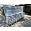 Image 2 : GREY STEELMAN 35 DRAWER HUTCH WORK BENCH W112" X D25" X H71" WITH ANTI-SLIP LINING