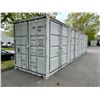 Image 1 : GREY 40' 52,910 MAX CAPACITY INDUSTRIAL TRANSPORT CONTAINER WITH 4 DUAL SWING SIDE DOORS, 1 REAR